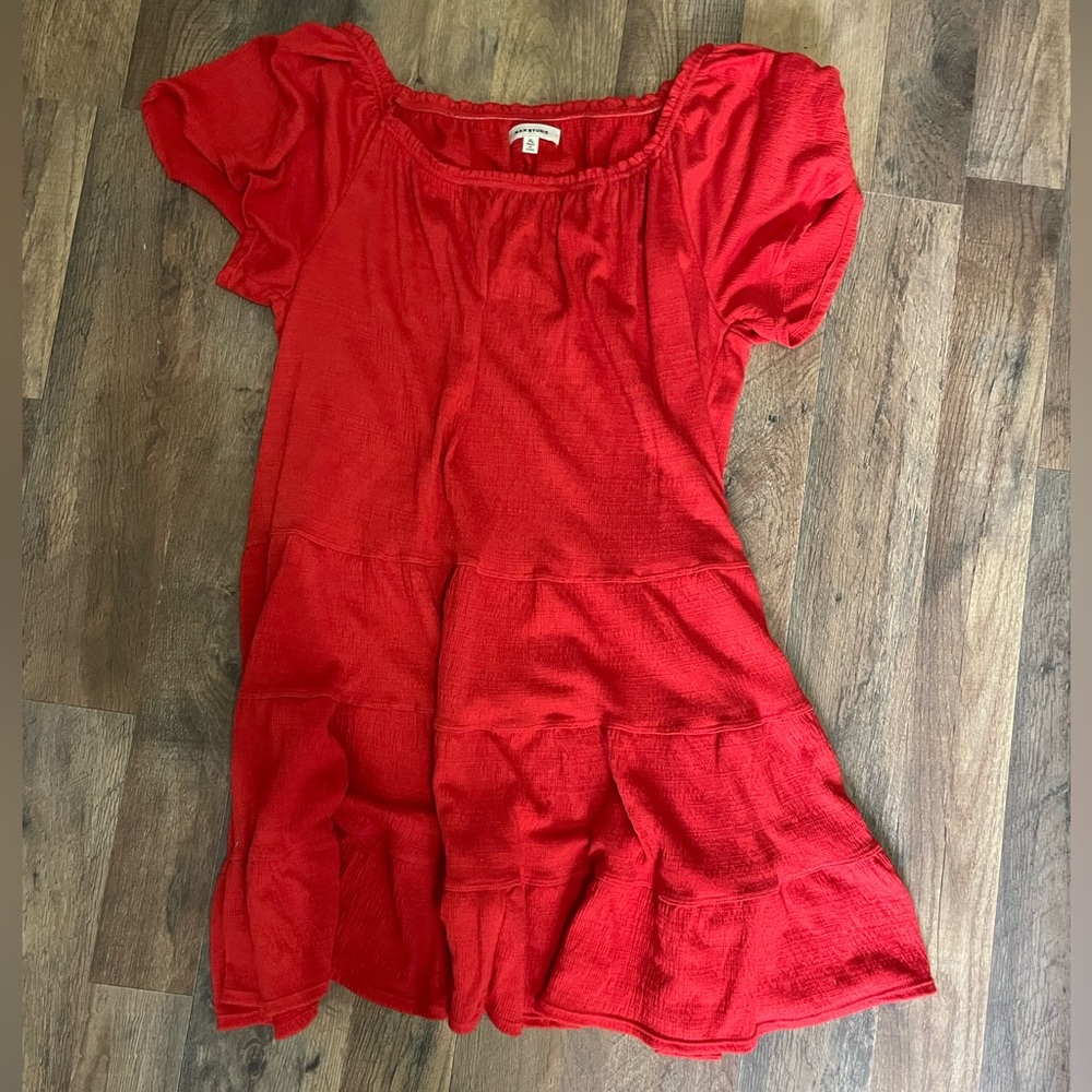 Red Flowy Dress
